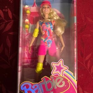 Barbie the Movie Skater Neon Barbie Doll Rollerskater Margot Robbie Mattel NIB